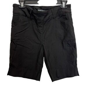Hilary Radley Women's‎ Black Pull On Stretch Bermuda Shorts Pockets Medium